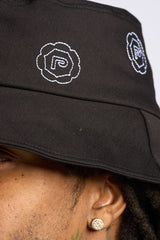 SEWN TOGETHER BUCKET HAT (JET BLACK)