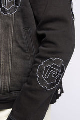 SEWN TOGETHER DENIM JACKET (BLACK WASH)