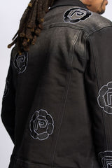 SEWN TOGETHER DENIM JACKET (BLACK WASH)