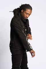 "METAMORPHOSIS" DENIM JACKET (BLACK)