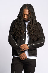 "METAMORPHOSIS" DENIM JACKET (BLACK)