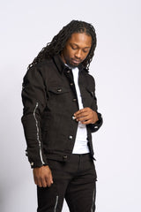 "METAMORPHOSIS" DENIM JACKET (BLACK)