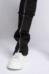 "WITHDRAWN" STACK DENIM (BLACK)