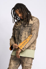 "METAMORPHOSIS" DENIM JACKET (BROWN)