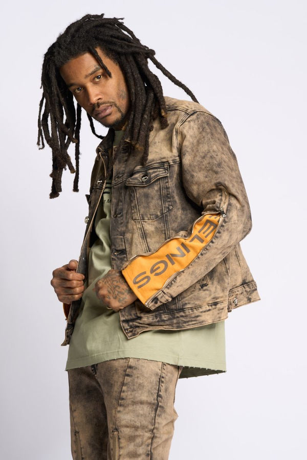 "METAMORPHOSIS" DENIM JACKET (BROWN)