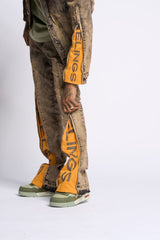 "WITHDRAWN" STACK DENIM (BROWN)