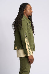 "METAMORPHOSIS" DENIM JACKET (OLIVE)