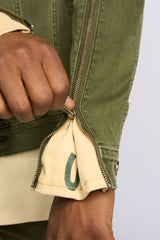 "METAMORPHOSIS" DENIM JACKET (OLIVE)