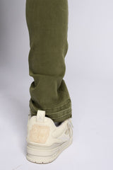 "WITHDRAWN" STACK DENIM (OLIVE)