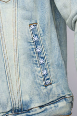 "BE THE LIGHT" DENIM JACKET (LIGHT BLUE)