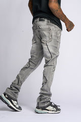 "DALI' STACKED DENIM (GREY)