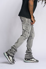 "DALI' STACKED DENIM (GREY)