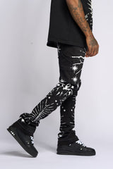 "SACRED" STACK JEANS (Black)