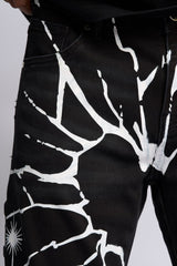 "SACRED" STACK JEANS (Black)