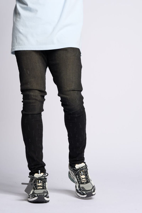 SURVIVED SKINNY DENIM (JET BLACK)