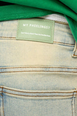 "GRAVATUS" STACK CARGO DENIM (SAND/LIGHT BLUE)