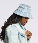 "STARY EYES" BUCKET HAT (LIGHT BLUE)