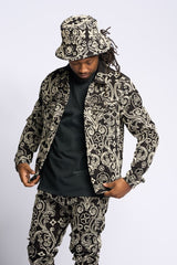 "LÜKS" DENIM JACKET (JET BLACK)