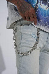 "UNTOUCHABLE" WALLET CHAIN (SILVER)
