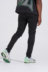 "BLACK LABEL CLEAN SKINNY" SKINNY DENIM (JET BLACK)