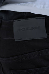 "BLACK LABEL DISTRESSED STACK" STACKED DENIM (JET BLACK)