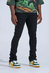"BLACK LABEL STACK" STACKED DENIM (JET BLACK)