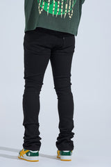 "BLACK LABEL STACK" STACKED DENIM (JET BLACK)