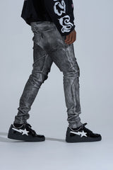 "WASHED AWAY" SKINNY DENIM (BLACK)