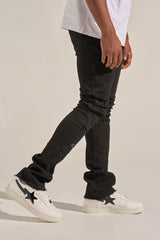 "ARISE" STACK DENIM (JET BLACK)