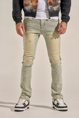 "WISH YOU WERE HERE" STACK DENIM (LIGHT BLUE)