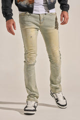 "WISH YOU WERE HERE" STACK DENIM (LIGHT BLUE)