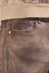 "BUILT TO HEAL" STACK CARGO DENIM (FADED MAROON)