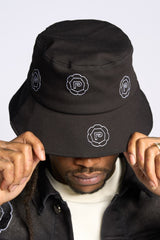 SEWN TOGETHER BUCKET HAT (JET BLACK)