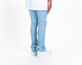 "MY PLEASURE" CARGO FLARE STACK DENIM