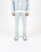 "SOUL STAMPED" FLARE STACK DENIM